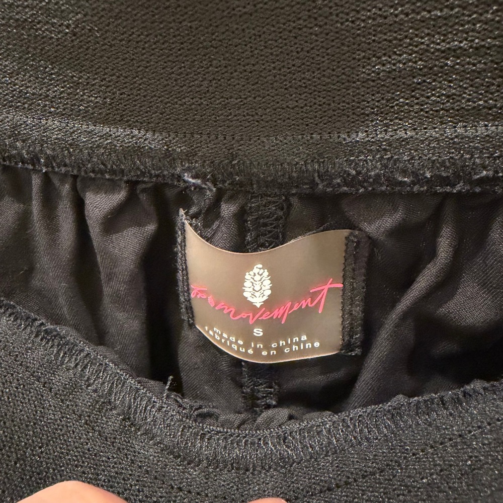 Free People Movement The Way Home Shorts Black High Rise Athletic Smocked Small - Picture 2 of 4